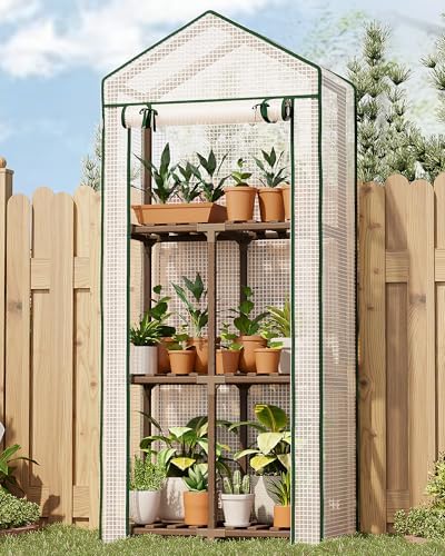 Bamworld 3-Tier Wooden Greenhouse 54" Tall Portable Green House by Bamworld