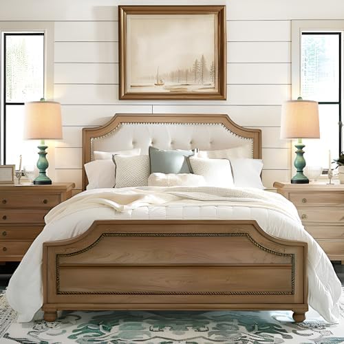 PARTPHONER Traditional Table Lamp Set of 2, Rustic Farmhouse Table Lamps for Living Room Bedroom, 22" Bedside Desk Lamps Vintage Nightstand Lamps with Linen Shades, Green - Image 6
