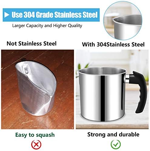 DINGPAI Candle Making Pouring Pot, 44oz Double Boiler Wax Melting Pot - Image 4