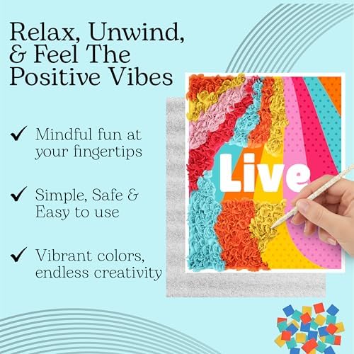 Unwynd Poke Art Positive Vibes Flower Bouquet Kit for Adults, Women & Teens - Image 5