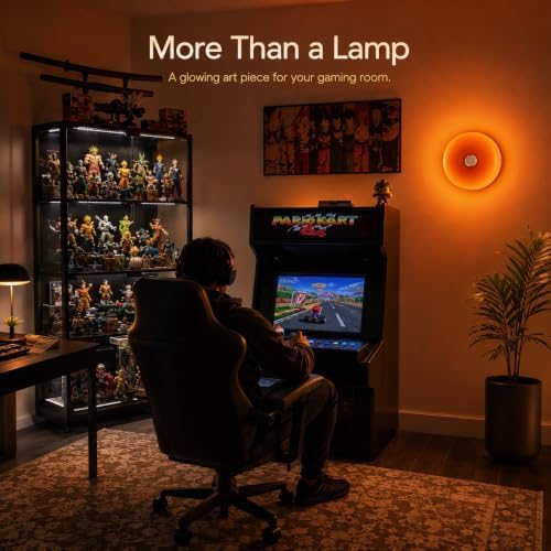Orange Donut Lamp, Cordless Rechargeable Table & Wall Light, Touch Dimmable - Image 2