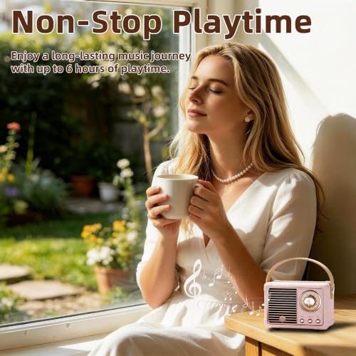 Baolira Retro Bluetooth Speaker, Gifts for Teen Girls, Cute Room Decor - Image 3
