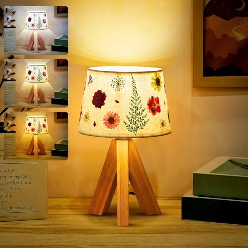 Hortsun Pressed Flower Vintage Table Lamp,Trapezoid by Hortsun