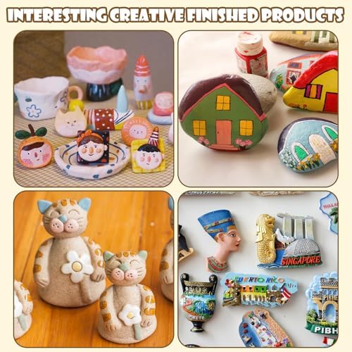 Air Dry Clay for Adults & Beginners, DIY Pottery Kit with Clay-Tools-Kit - Image 6