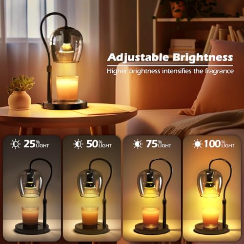 Goblet-Style Candle Warmer Lamp with Timer & 4-Level Dimmer - Image 2