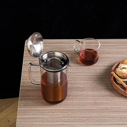 Aquach 51oz Glass Teapot with Infuser, Stovetop Safe Borosilicate Tea Pot - Image 6