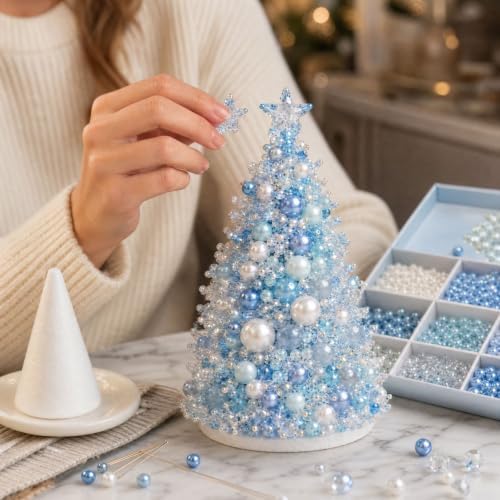 Craft Kits for Adults DIY Beaded Christmas Tree Indoor Desk Decorations Kit - Image 6