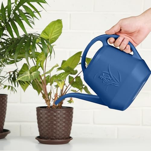 Hand Watering Can - for Home Plant Garden - 1/2 Gallon - Blue - Image 6