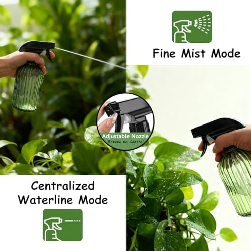 YYTSGG Glass Handheld Spray Bottle, 13.5oz Refillable, Green - Image 4