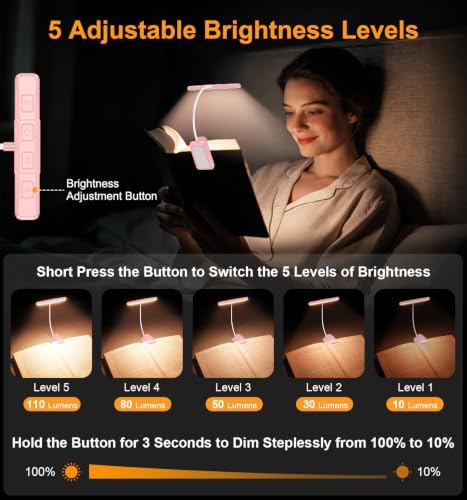 Gritin 2026 Gen 2 Book Light for Reading- 32 Eye Caring Full Spectrum LED - Image 6