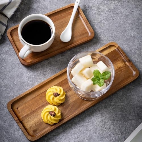 Rectangular Wooden Tray For Serving For Tea Coffee And Desserts With Minimalist Japanese Style And Easy To Clean Wood For Various Settings(TP02（Small）) - Image 3