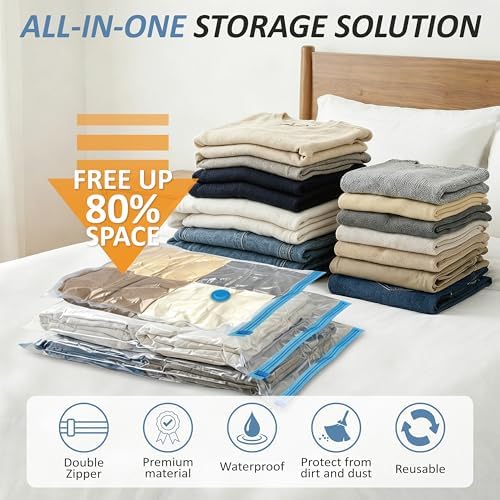 Vacuum Storage Bags with Hand Pump, Vacuum Seal Space Saver Bags,12 Small - Image 2