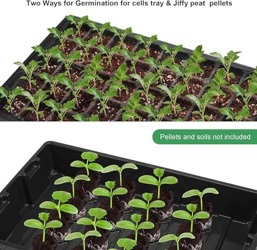 MIXC 10Pack Seed Starter Tray, 400Cell Mini Propagator Greenhouse Grow Kit - Image 2