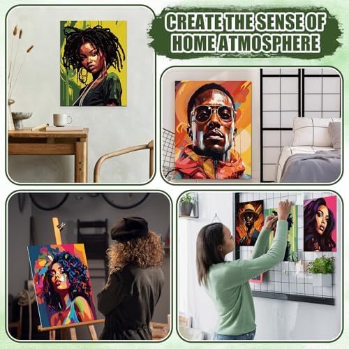 Sherr 140 Pcs 20 Set Pre Drawn Canvas Painting Kit, Cool Gentlemen and Lady - Image 5