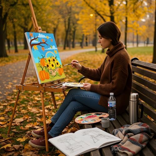 Sherr 12 Pcs Pre Drawn Canvas for Adults,Happy Autumn,8 x 10 Inch - Image 6
