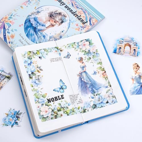 Alideco 20pcs Vintage Scrapbook Stickers Europe and The United States Figure Flowers Sticker Book for Adults Sticker journaling Stickers for Scrapbooking (menghuanxianjing) - Image 4