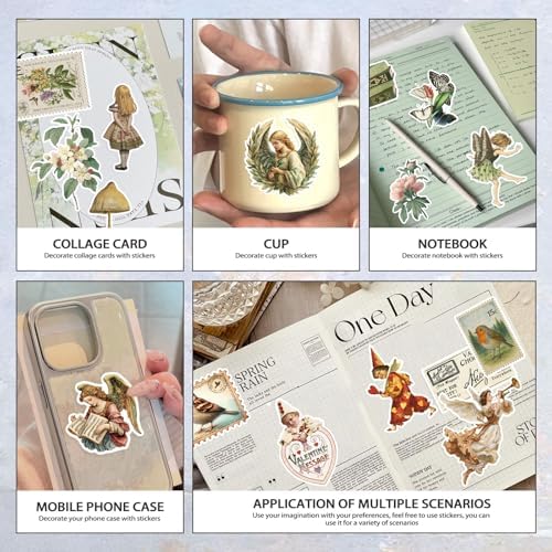 Vintage Sticker Book Washi Paper Aesthetic Journaling Scrapbook Stickers - Image 5