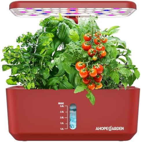 Ahopegarden Hydroponics Growing System: 10 Pods Indoor Herb Garden with LED by Ahopegarden