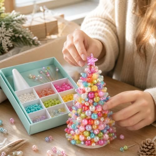 Craft Kits for Adults DIY Beaded Christmas Tree Indoor Desk Decorations Kit - Image 3