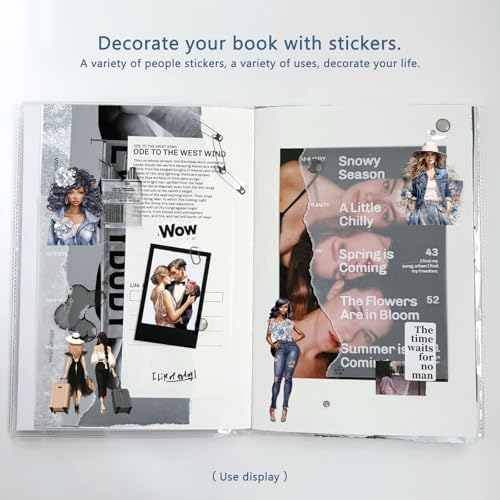 People Stickers Book for Adults - Journaling Supplies Kit for Junk Journal Scrapbooking Planners Collage Art Crafts - Image 2