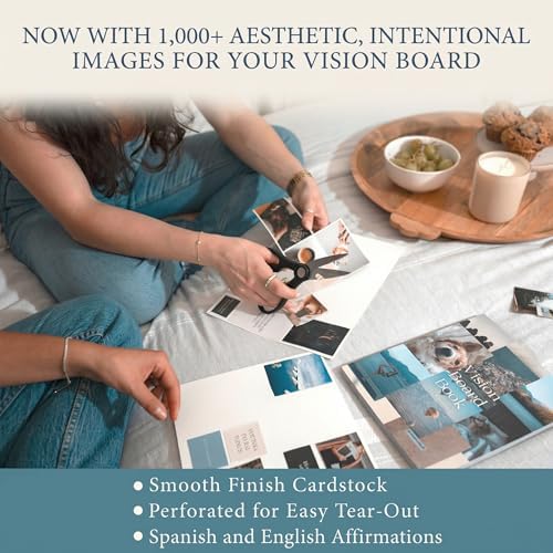 Vision Board Book – 1000+ Aesthetic Images & Bilingual Affirmations, Vision Board Supplies, Collage & Scrapbook Magazine for Manifestation, Goal Setting & Dream Board – Clip Art for Women - Image 2
