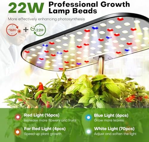 Ahopegarden Hydroponics Growing System Kit: 12 Pods with LCD Control Panel - Image 2