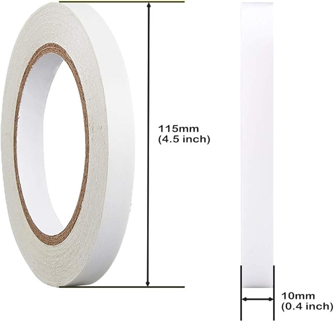 BYUEE Double Sided Tape, 3 Rolls 0.4" x 30 Yards Adhesive Sticky Tape for Crafts, Scrapbooking, Card Making, Gift Wrapping, DIY, Arts, Office & Home Supplies