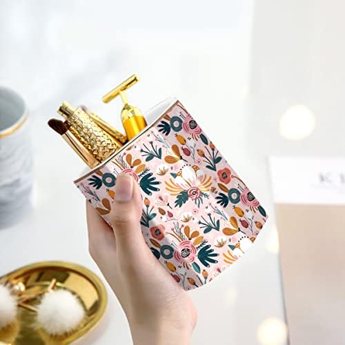 Ceramic Floral Pen Pot, Colored Pencil Container Cute Decor for Room, Office, School, University, Makeup Brush Holder for Girl Women Adult Teen Gift, Pink Flower - Image 3