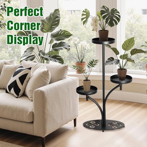 3 Tier Metal Plant Stand Indoor, for Patio, Living Room, Bedroom - Image 6