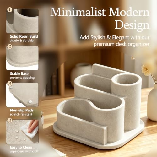 Aesthetic Desk Organizer,Pen Holder for Desk,Modern Office Desk Accessories - Image 6