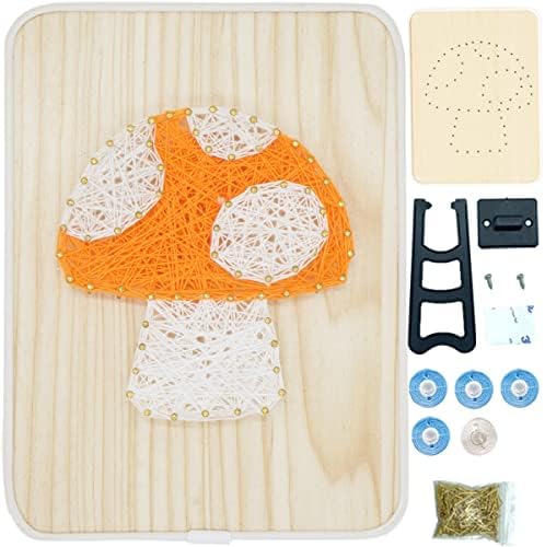 BAZIMA DIY String Art Kit for Beginner, DIY Mushroom Craft Kit,Unique Gift,Craft Kit for Holidays by BAZIMA+ALICE