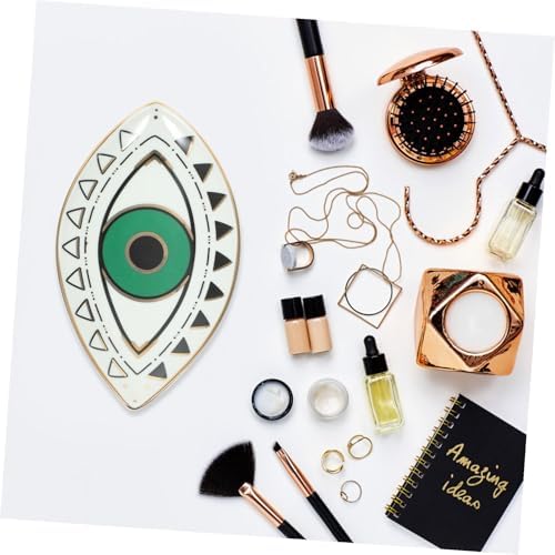 Eye Shape Ceramic Jewelry Tray Ring Holder Earring Dish Trinket Organizer Decorative Plate for Bathroom Kitchen Desktop Storage - Image 5