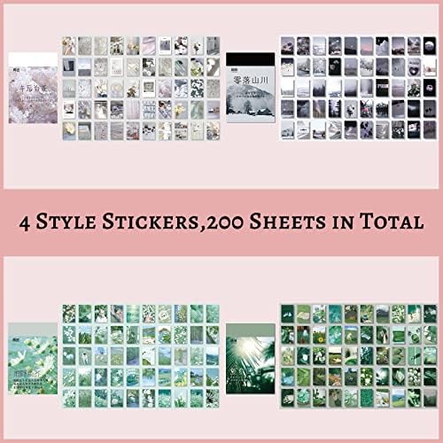 450 Pieces Washi Sticker Set, 9 Set Scrapbooking Diary Planner Album Diary Notebook, Scrapbooking Sticker Journaling Supplies for DIY Arts and Crafts Card Making Laptop Decoration - Image 4
