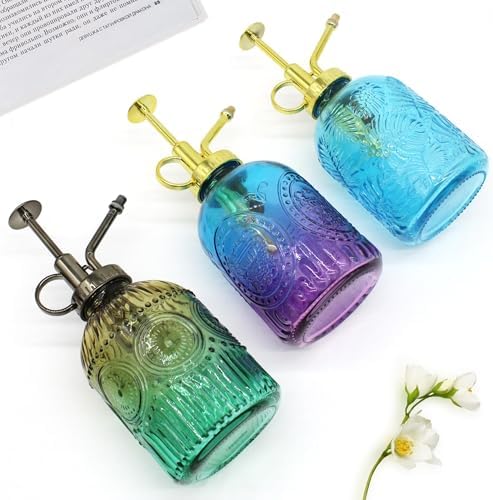 Glass Plant Mister Spray Bottle, 350ML Vintage Plant Spritzer, Succulent Watering Bottle Glass with Top Pump, Small Plants Sprayer Watering Can for Indoor (Purple) - Image 7