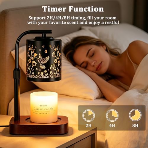 WIHTU Candle Warmer Lamp with Timer & Dimmer Hummingbird for Jar Candles - Image 4
