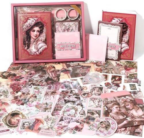 140-Count Vintage Crafting Kit - Aesthetic Supplies for DIY Projects and Journals by Kopinma