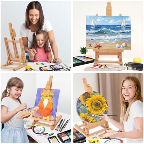 ARTALLY Acrylic Paint Set for Adults & Kids, 69 Pcs Canvas Painting Kits, 32 Colors Acrylic Paint (22ML),Table Easel,Brushes,Canvas, Art Painting Supplies Kit for Students,Artists,Beginners - Image 7