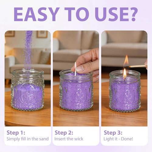Caixiaofei Lavender Pearled Candle Sand Wax, Soy Wax - 36 Oz, 30 Cotton Wicks Gift Set, Long-Lasting Aromatherapy for Relaxation, Home Decor, Spa & Gifting for Birthdays, Anniversaries, Holidays - Image 4