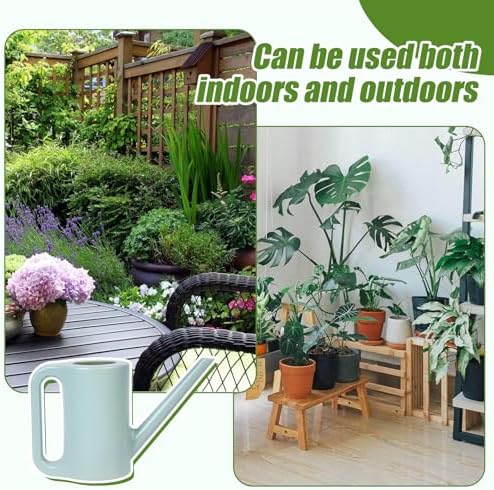Plastic Watering Can - for Indoor and Outdoor Home Garden Plants - with Long Spout - Grey - 1/4 Gallon - Image 4