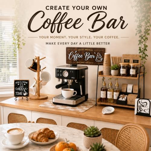 7 PCS Coffee Bar Accessories Set, Farmhouse Coffee Station Organizer Kit - Image 3