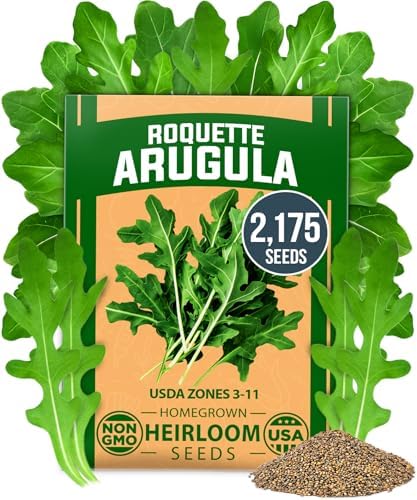 HOME GROWN Arugula Roquette Seeds, 2,175+ Seeds, Eruca vesicaria by HOMEGROWN