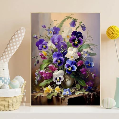Diamond Art Kits for Adults, Pansy Diamond Art Painting Kits for Adults - Image 3