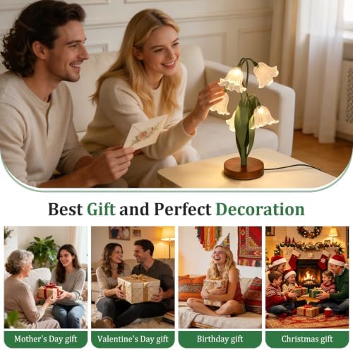 Flower Table Lamp for Bedroom, LED Cute Reading Light - Image 5
