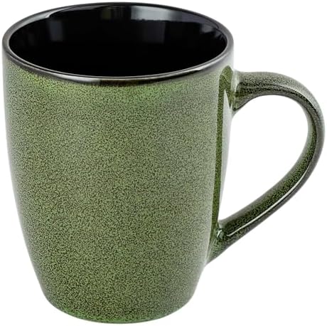 Ceramic Mugs 12oz,Large Ceramic Coffee Cups for Men, Women, Dad, Mom, Modern Coffee Mugs With Handle For Tea,Latte,Cappuccino,Cocoa. (Green 1 Pack) by Unknown