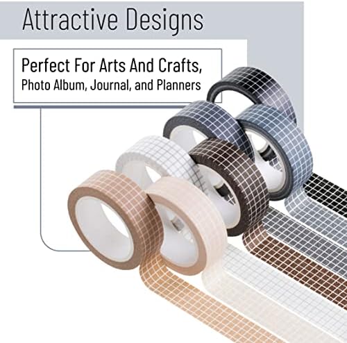 Mr. Pen- Washi Tape Set, 0.6", 7 Rolls, 9 Yards/Roll - Image 4