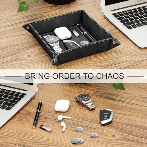 SITHON Valet Tray Desktop Storage Organizer Nightstand Caddy Holder - Image 5