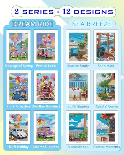 forever young Minigem Sea Echo & Dream Journey Diamond Art Kits, 5x7in Card - Image 2