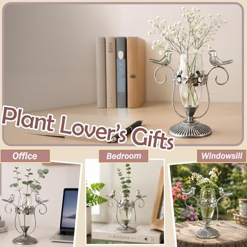 Vintage Hydroponics Glass Propagation Vases for Plants, 8.26"×7.9" - Image 2