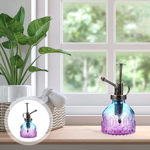 UPKOCH Vintage Glass Watering can Indoor Houseplant Watering can for Succulents Orchids Bonsai Small Plants Precise Spray Bottle for Indoor Outdoor Use 6.33 X 2.95 X 2.95 in - Image 5
