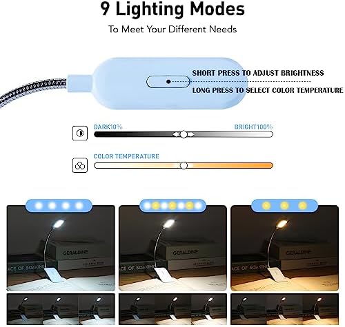 VAVOFO Rechargeable Reading Light, Clip on Book Light for Reading in Bed - Image 3